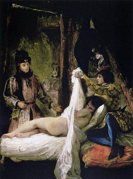 Eugene Delacroix Showing his Mistress oil painting picture